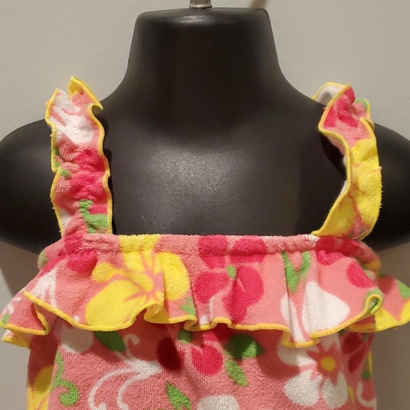 Steve Swim Yellow and Pink Terrycloth Coverup - Picture 3 of 9
